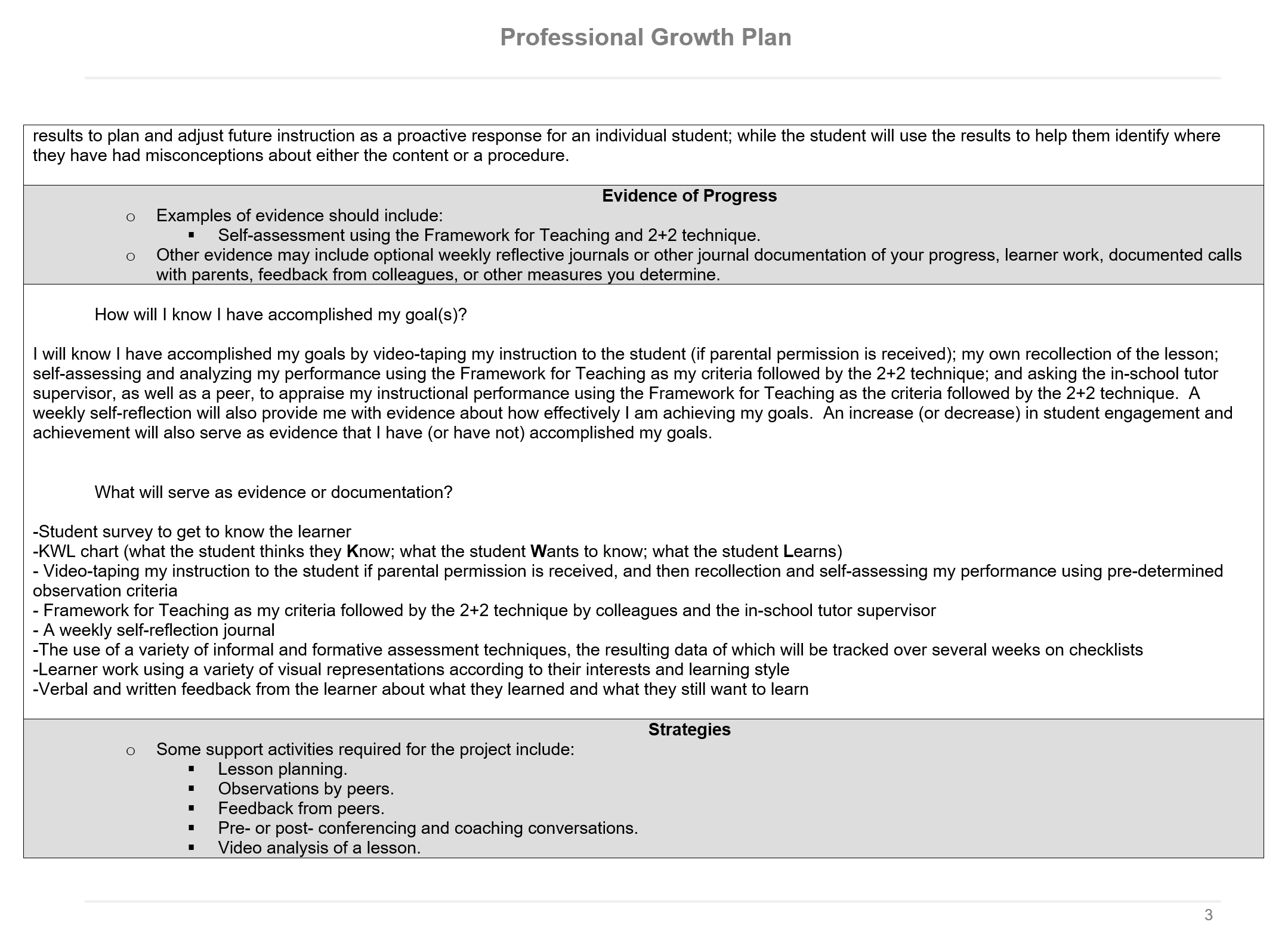 professional growth plan p 3 of 7